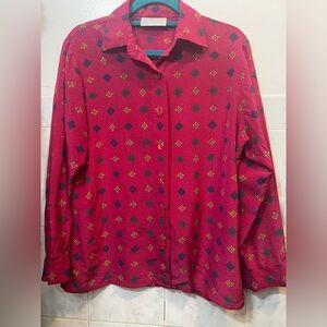 Vintage Pendleton Red and Yellow Patterned Shirt